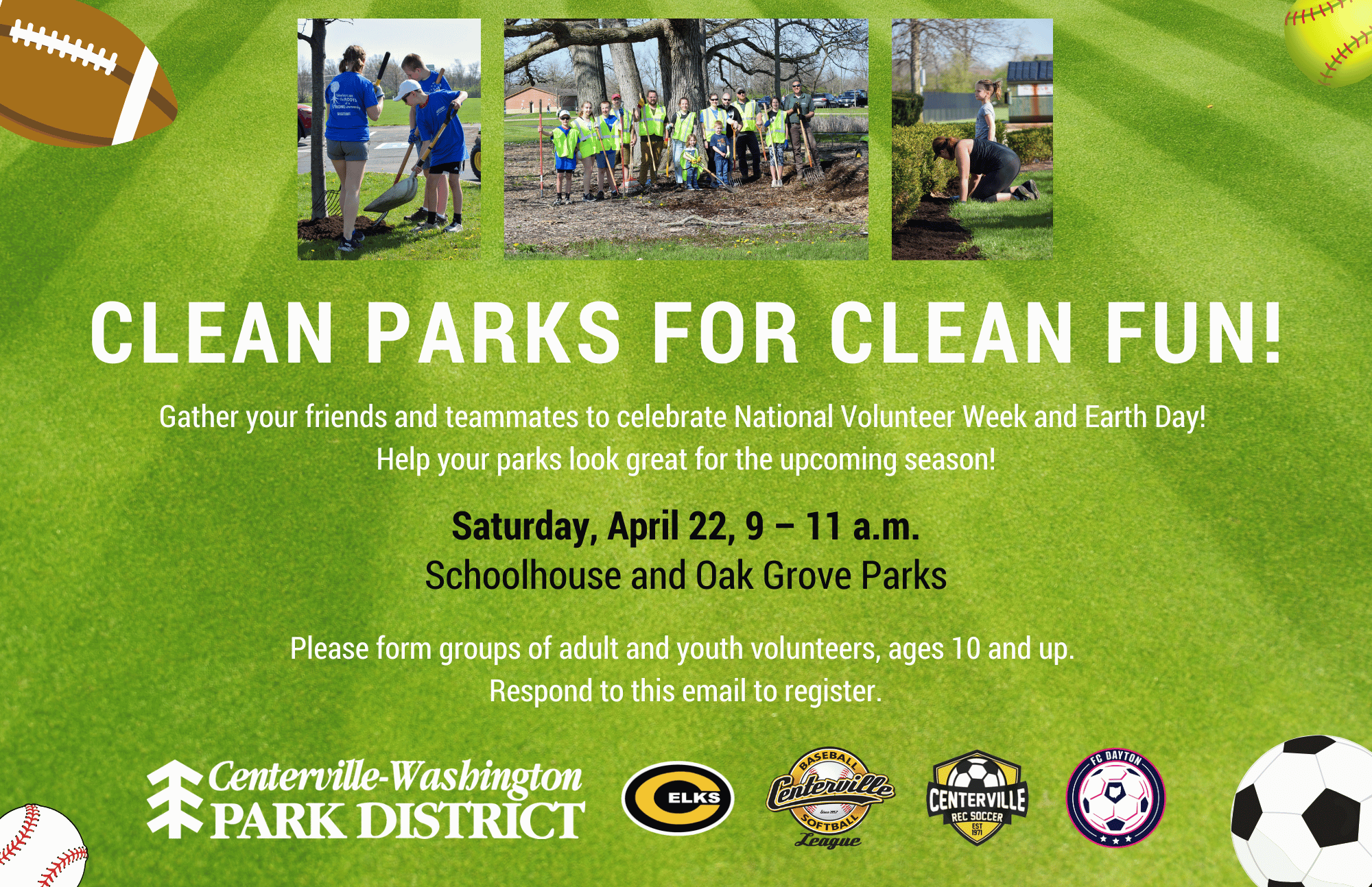 Spring Clean up with the Parks District
